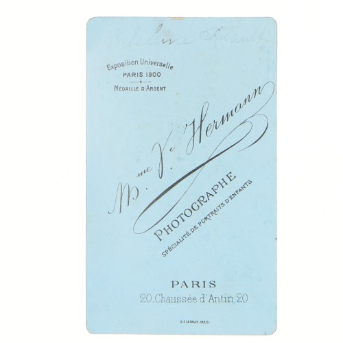 Carte de Visite Fotografo V.Hermann