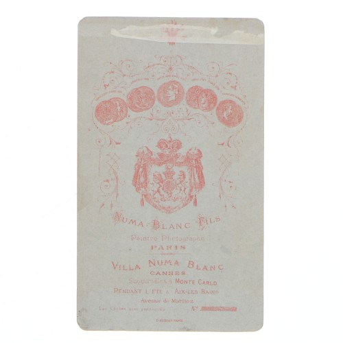 Carte de Visite Fotografo Numa Blanc