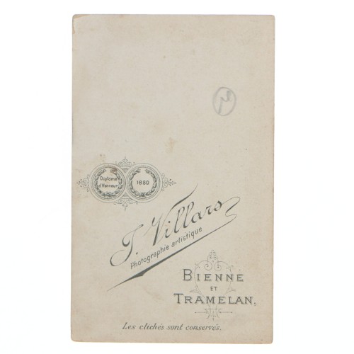 Carte de Visite Fotografo J.Villars