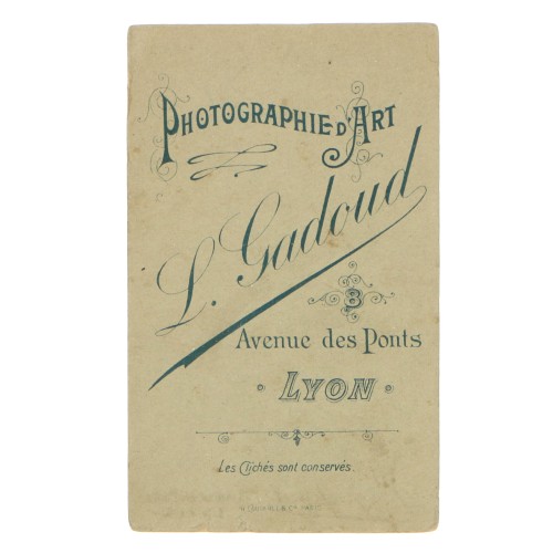 Carte de Visite Fotografo L.Gadoud