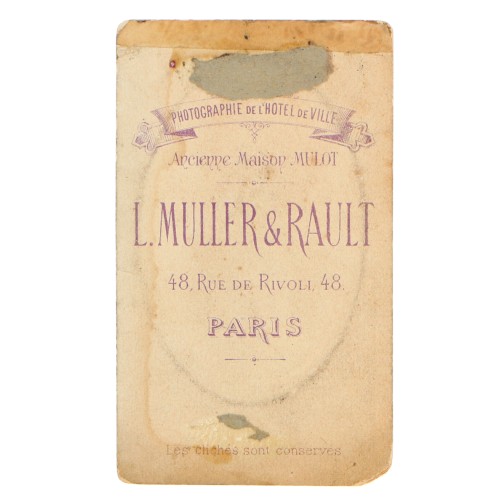 Carte de Visite Fotografo L.Muller-Rault