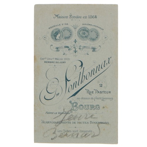 Carte de Visite Fotografo G.Sonthonnax