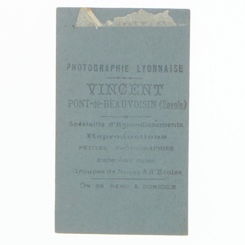 Carte de Visite Fotografo Vincent