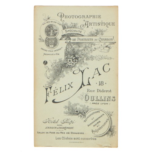 Carte de Visite Fotografo Felix Lac