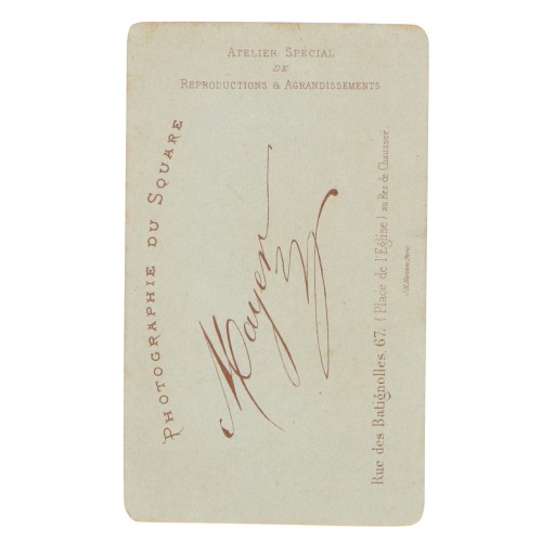 Carte de Visite Fotografo Mayer