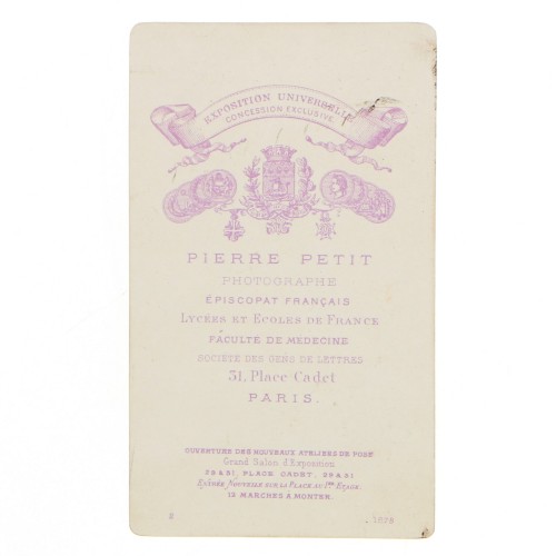 Carte de Visite Fotografo Pierre Petit