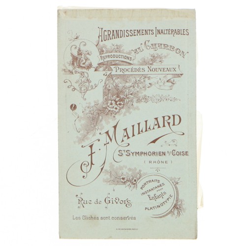 Carte de Visite Fotografo F.Maillard