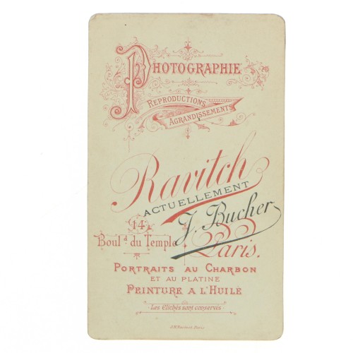 Carte de Visite Fotografo J.Butcher