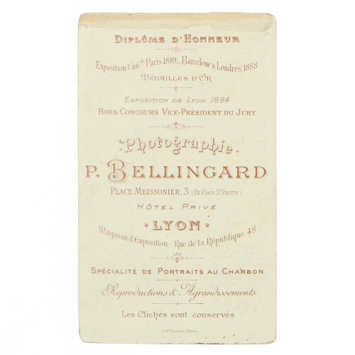 Carte de Visite Fotografo P.Bellingard