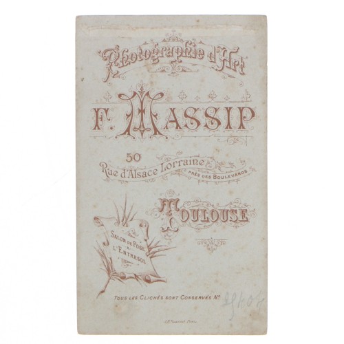 Carte de Visite Fotografo F.Massip