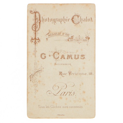 Carte de Visite Fotografo G.Camus