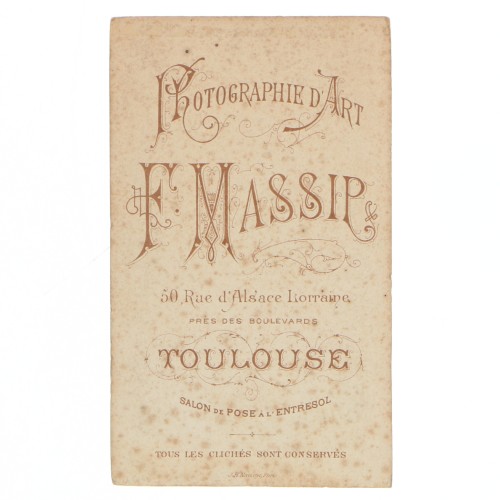 Carte de Visite Fotografo F.Massip