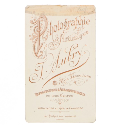 Carte de Visite Fotografo J.Aubry