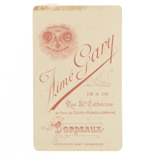 Carte de Visite Fotografo A.Gary