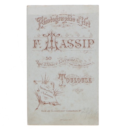 Carte de Visite Fotografo F.Massip