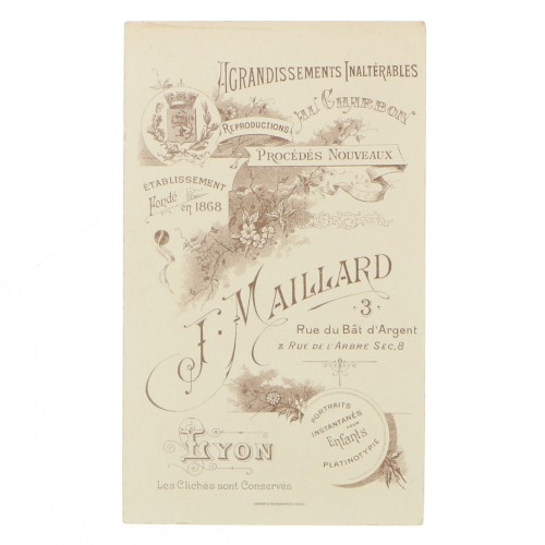 Carte de Visite Fotografo F.Maillard