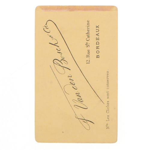 Carte de Visite Fotografo F.Van Den Bosch