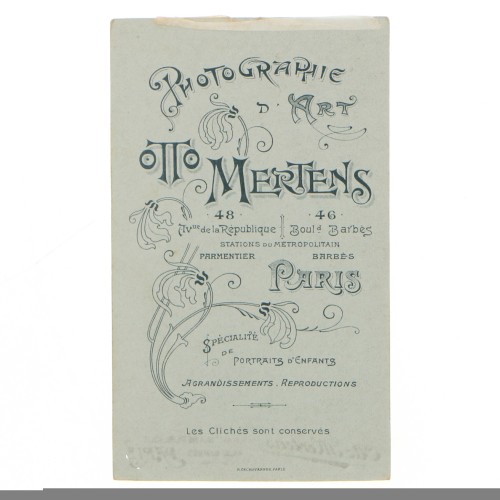 Carte de Visite Fotografo Otto Mertens