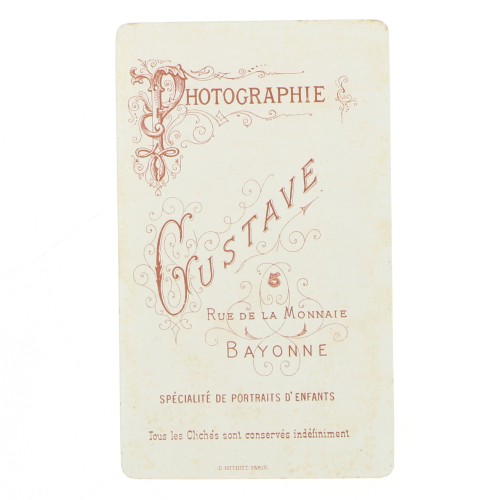 Carte de Visite Fotografo Gustave