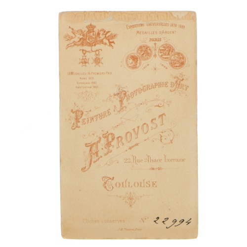 Carte de Visite Fotografo A.Provost