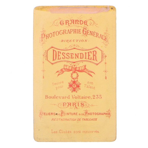 Carte de Visite Fotografo Dessendier