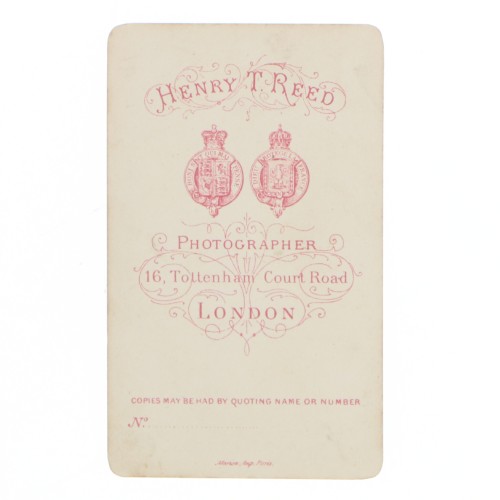 Carte de Visite Fotografo Henry Teed