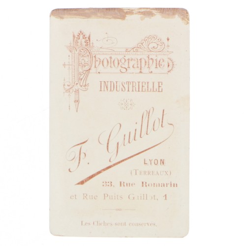 Carte de Visite Fotografo F.Guillot