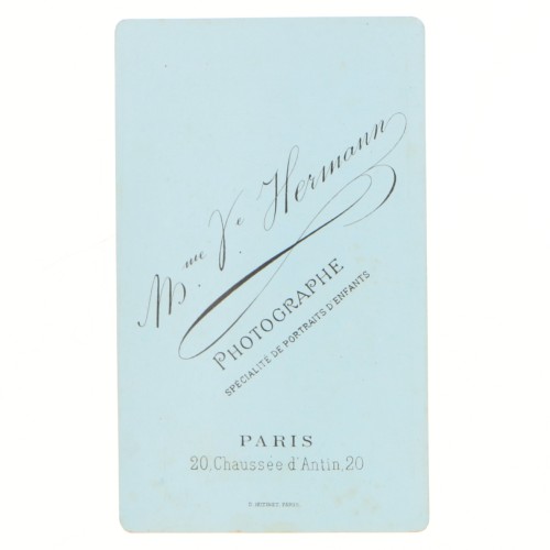 Carte de Visite Fotografo V.Hermann