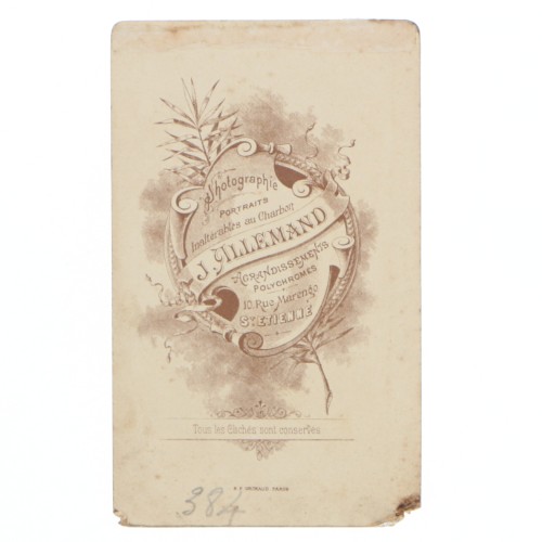 Carte de Visite Fotografo J.Alleman