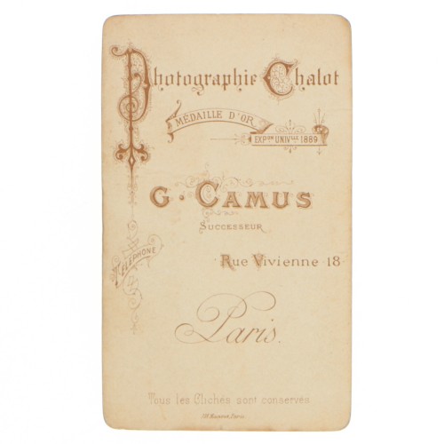 Carte de Visite Fotografia G.Camus