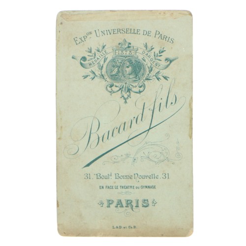 Carte de Visite Fotografo Bacard Fils
