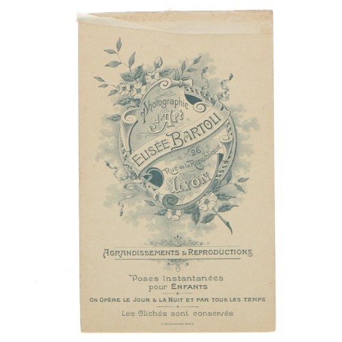 Carte de Visite Fotografo E.Bartoli