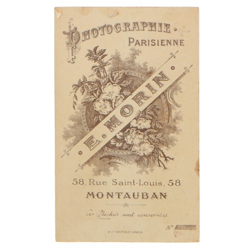Carte de Visite Fotografo E.Morin