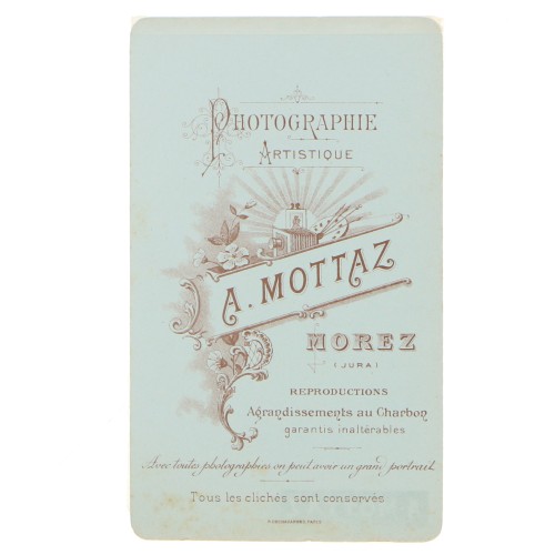 Carte de Visite Fotografo A.Mottaz