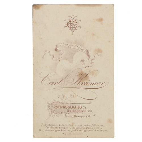 Carte de Visite Fotografo Carl Kramer