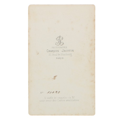 Carte de Visite Fotografo Charles Jacotin