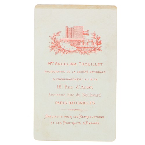Carte de Visite Fotografo M.Angelina Trouillet