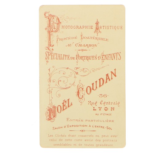 Carte de Visite Fotografo Noel Coudan