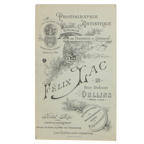Carte de Visite Fotografo Felix Lac x3