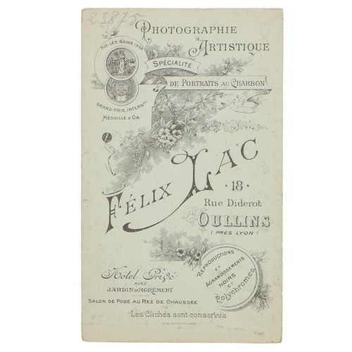 Carte de Visite Fotografo Felix Lac