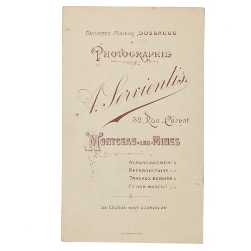 Carte de Visite Fotografo A.Servientis