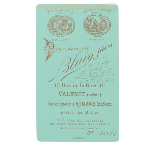 Carte de Visite Fotografo Blain Freres