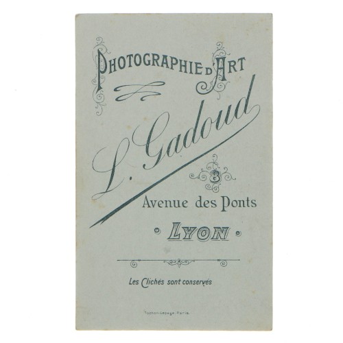 Carte de Visite Fotografo L.Gadoud