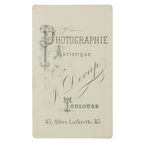 Carte de Visite Fotografo F.Decap
