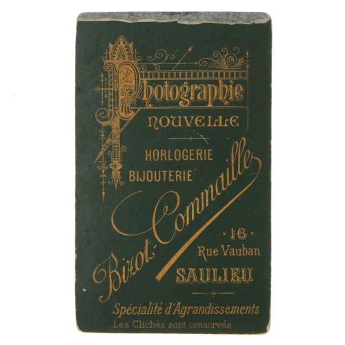 Carte de Visite Fotografo Bizot Commaille