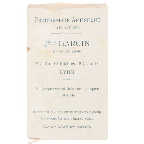 Carte de Visite Fotografo Jacques Garcin