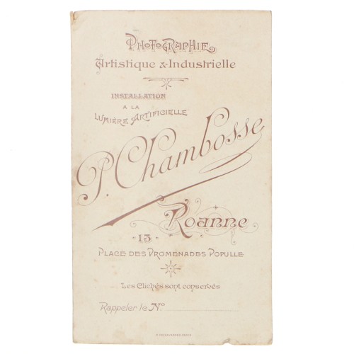 Carte de Visite Fotografo P.Chambosse