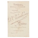 Carte de Visite Fotografo P.Chambosse