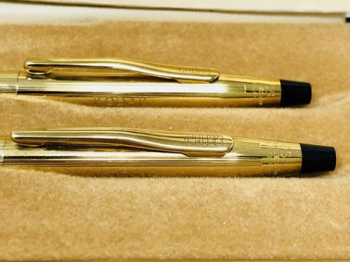 Bolígrafos Kodak bañados oro de 18 kilates