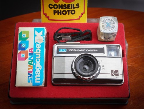 Exhibitor kodak instamatic cameras with three enclosures